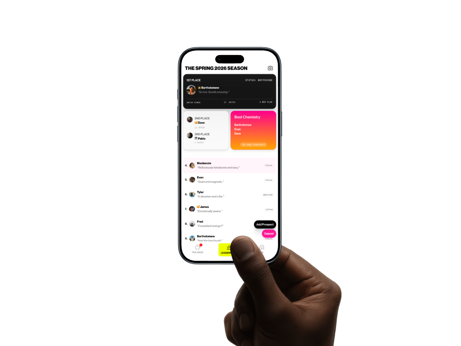 The Roster app on iPhone